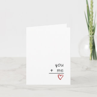 Carte You + Me Greeting Card