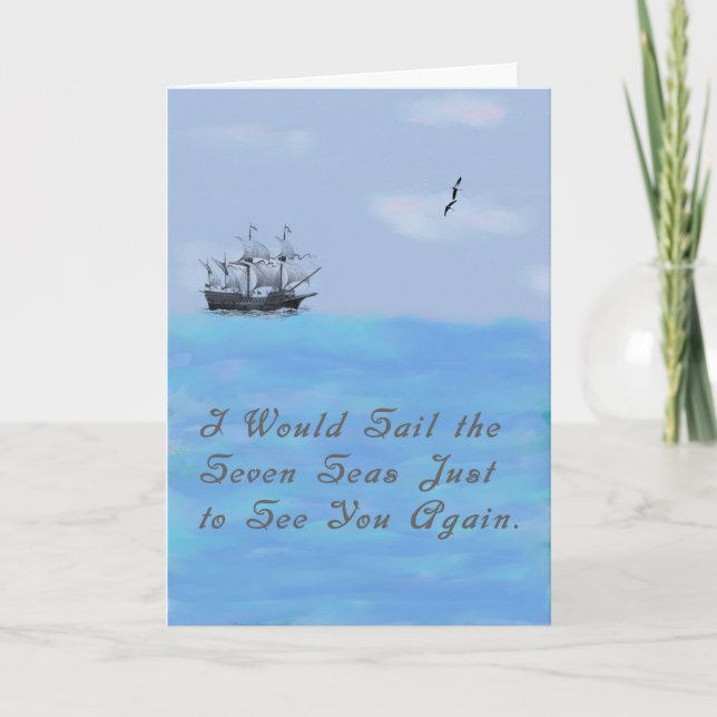 Carte You Missing with Ship and Seas (Devant)