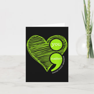 Carte You Semicolon Mental Health Awareness