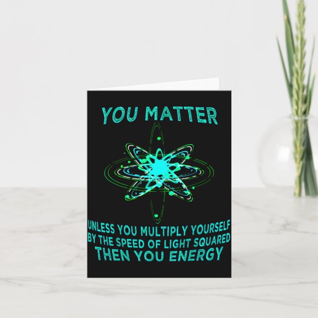 Carte You You Energy Funny Physicist Physics Lover  (Devant)