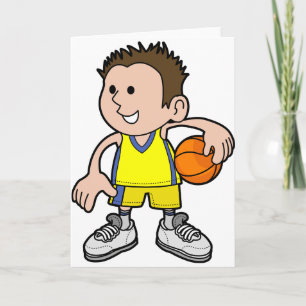 Carte Young Basketball Player Greeting Cards
