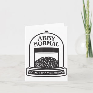 Carte Young Frankenstein Abby Normal Drôle Halloween _3