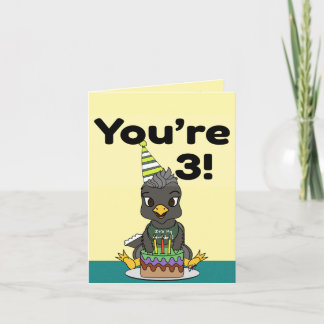 Carte You're 3 Happy Birthday Card