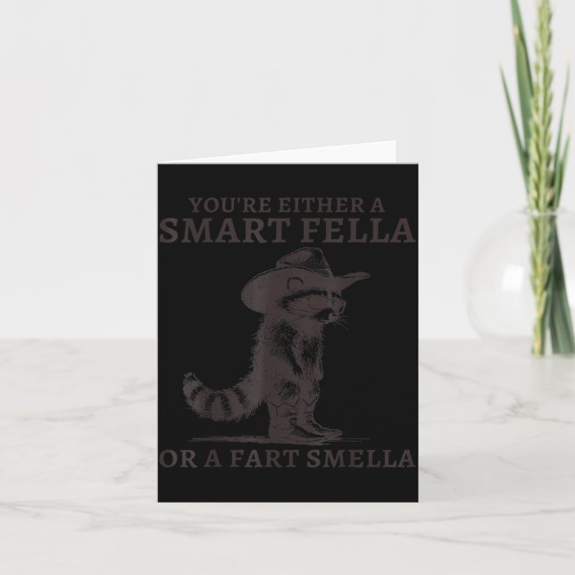 Carte You're Either A Smart Fella Or A Fart Smella Vinta (Devant)