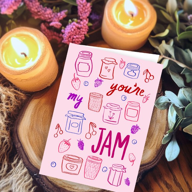 Carte YOURE MON JAM Cute Jars Illustration Valentines Da (YOURE MY JAM Cute Jars Illustration Valentines Day Card
)