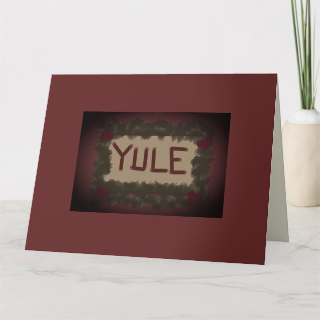 Carte Yule Tidings & Holly Berries Noël (Devant)
