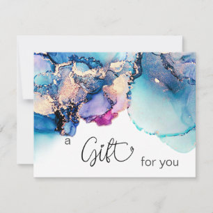 Carte *~* Yummy AP29 Abstrait Turquoise Turquoise. Or gr