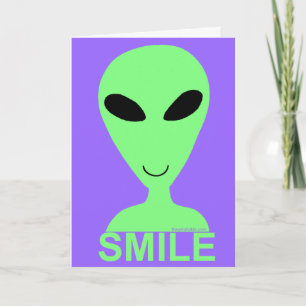 Carte Z Smile It's Your Birthday Happy Alien Greeting