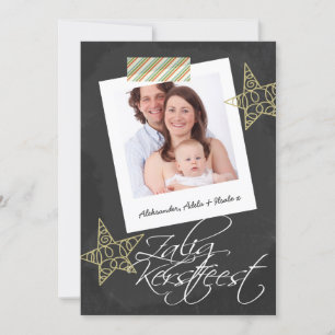 Carte Zalig Kerstfeest Chalkboard Image Et Bande