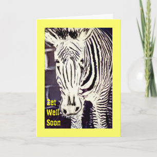 Carte Zany Zebra, Va Bien Bientôt