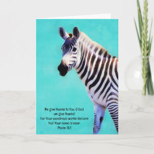 Carte Zebra Animal Louer Bible Verse Art Note Card