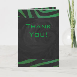Carte Zebra Monogramme noir et vert