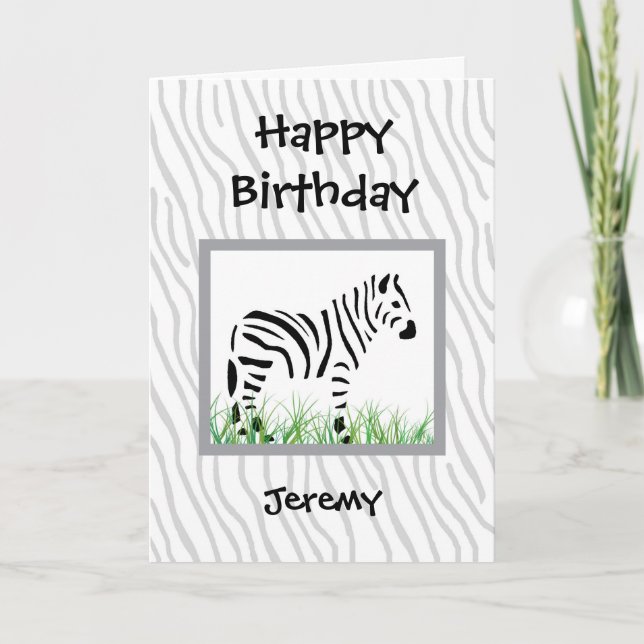 Carte Zebra on white background (Devant)