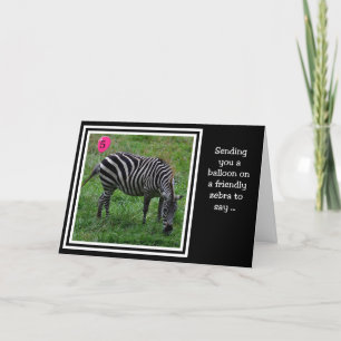 Carte Zebra Pink 5e anniversaire