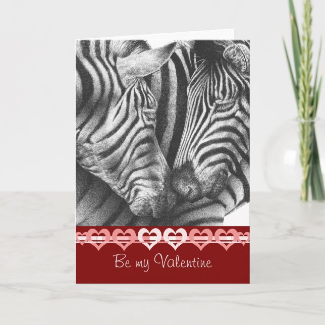 Carte Zebra Valentine (Devant)