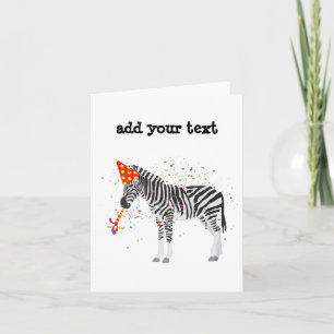 Carte Zèbre - Animaux ayant une fête