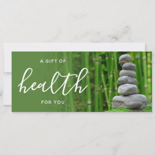 Carte Zen Bamboo Chiropractic Care Certificat cadeau