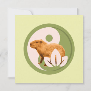 Carte Zen Capybara Yin Yang