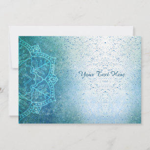 Carte Zen Mandala bleu clair