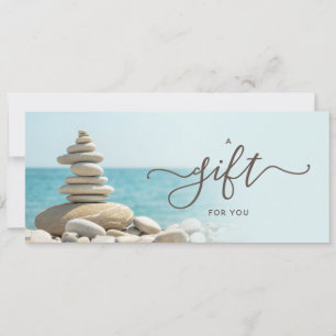 Carte Zen Pebbles & Ocean Certificat Cadeau