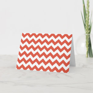 Carte Zigzag orange et blanc