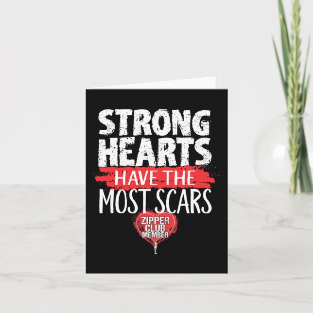 Carte Zipper Club Membre Open Heart Surgery Survivor (Devant)