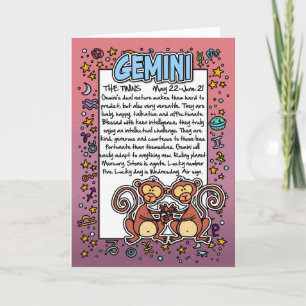 Carte Zodiac - Gemini Fun Fun Facts