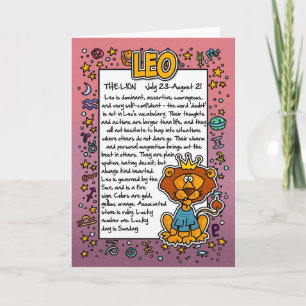 Carte Zodiac - Leo Fun Faits