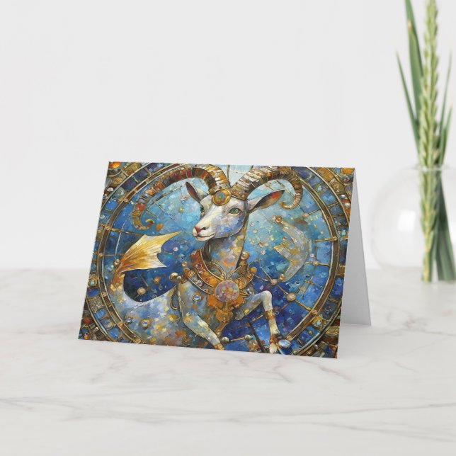 Carte Zodiaque - Capricorne Chèvre de mer (Devant)