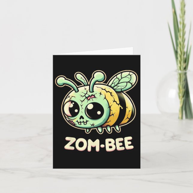 Carte Zom-bee Zombie Abeille Cartoon Halloween Créatif A (Devant)