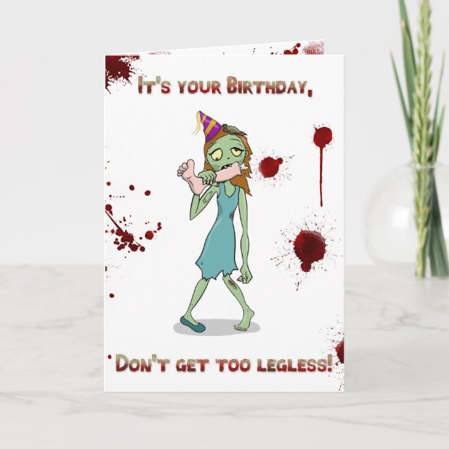 Carte Zombie d'anniversaire sans héritage (Devant)