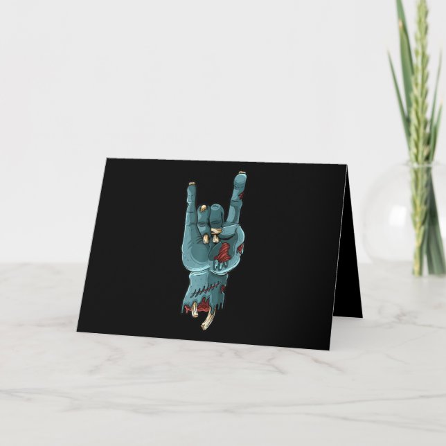 Carte Zombie Halloween Rock Easy (Devant)