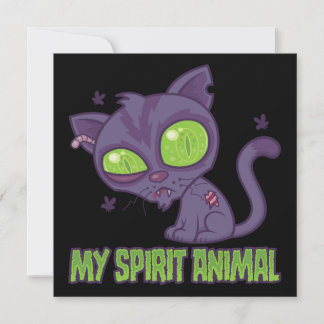 Carte Zombie Kitten Is My Spirit Animal