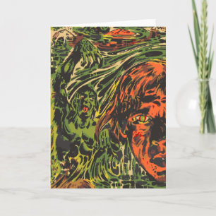 Carte Zombies d'Halloween vintage, Art de rue Grafitti