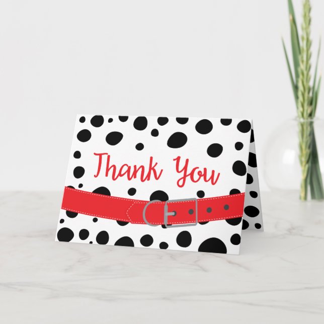 Carte Zones dalmatiennes Anniversaire Merci (Devant)