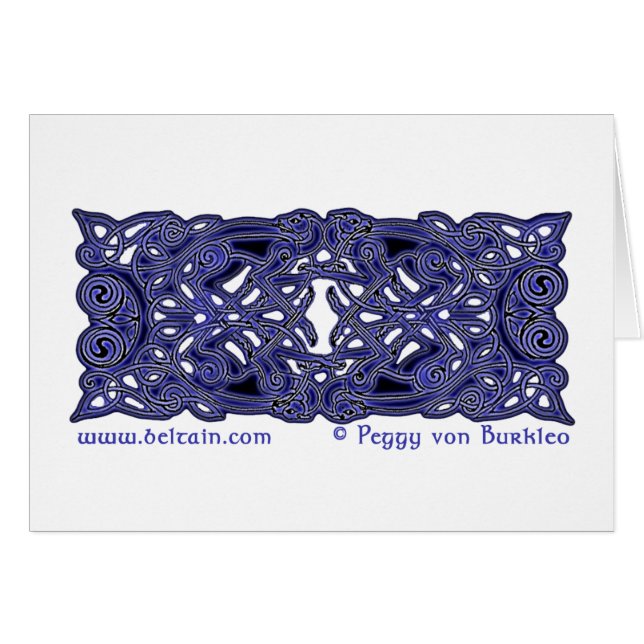 Carte Zoomorphic celtique de chiens (Devant horizontal)