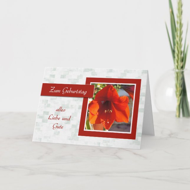 Carte Zum Geburtstag - Joyeux anniversaire en allemand,  (Devant)