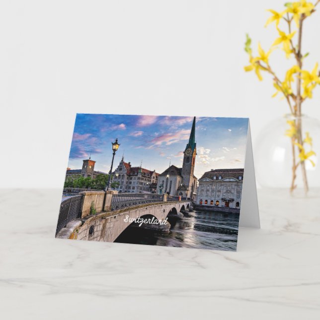 Carte Zurich, Suisse (Fleur jaune)