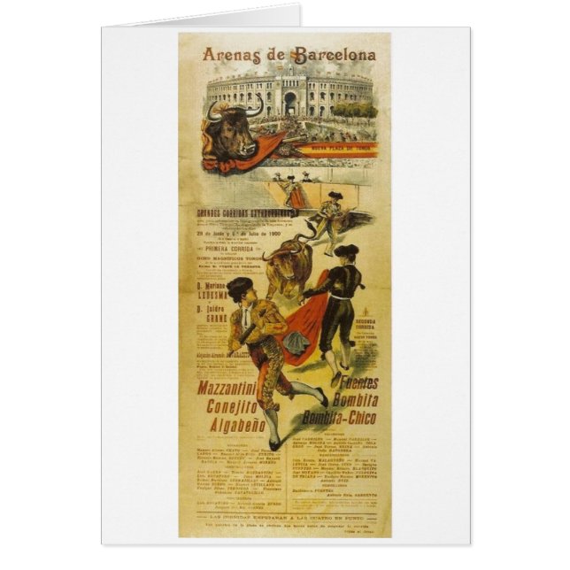 Cartel Toros Barcelone - tauromachie Matador (Devant)