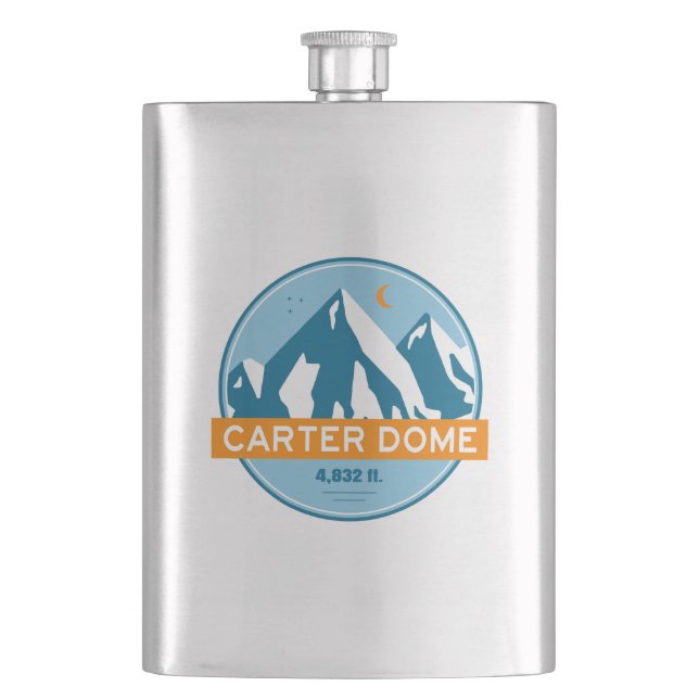 Carter Dome New Hampshire Stars Moon Hip Flask (Front)
