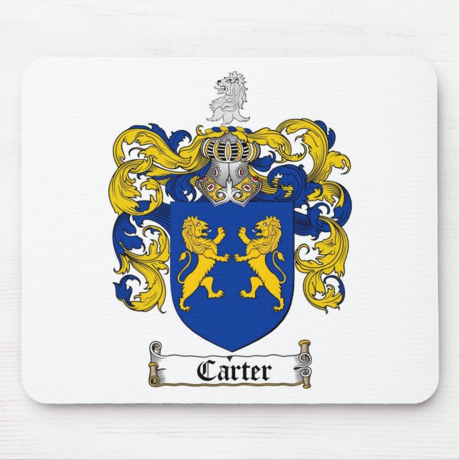 CARTER FAMILY CREST -  CARTER COAT OF ARMS MOUSE PAD (Front)
