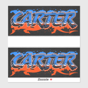 Carter First Name Graffiti Sticker