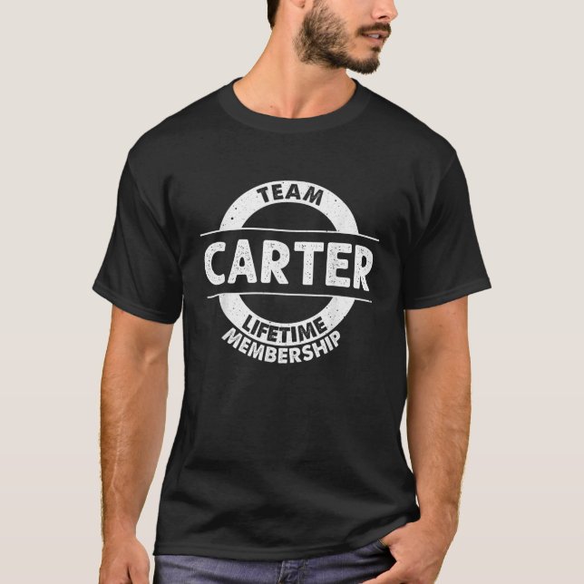 CARTER Gift Funny Surname Family Tree Birthday Reu T-Shirt (Front)