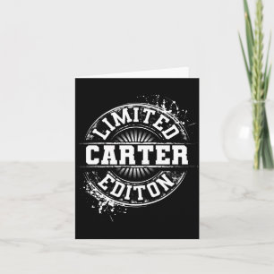 Carter Lied Edition Funny Personalized Name Joke Card