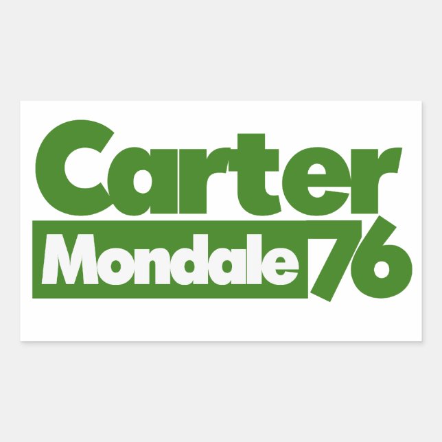 Carter Mondale 1976 Retro Politics Sticker (Front)