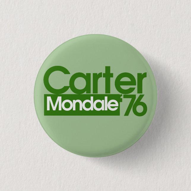 Carter Mondale Retro Politics 1 Inch Round Button (Front)