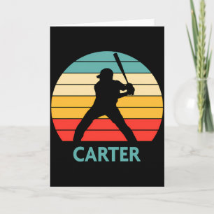 Carter Name Gift Personalized Baseball T Shirt  Card