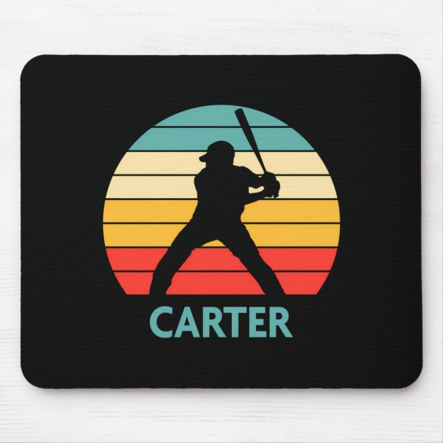 Carter Name Gift Personalized Baseball T Shirt  Mouse Pad (Front)