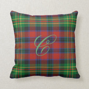 Carter Tartan Monogram Pillow