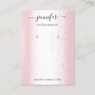 Cartes à bijoux faites à la main Pink Blush